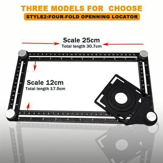 Aluminum Alloy Six-Fold Ruler Tile Opening Locator