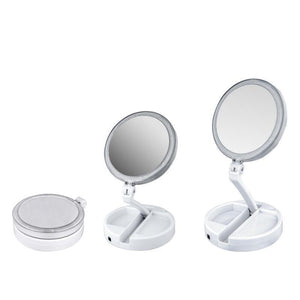 Creative folding beauty mirror to magnify your beauty