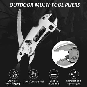 Multi Tool Verstellbarer Schraubenschlüssel, Taschenschlüssel, Schraubendreher für Outdoor Camping Radfahren Reparieren DIY Arbeit