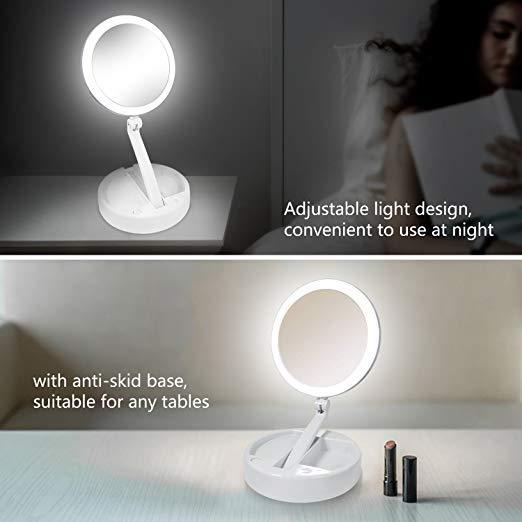 Creative folding beauty mirror to magnify your beauty