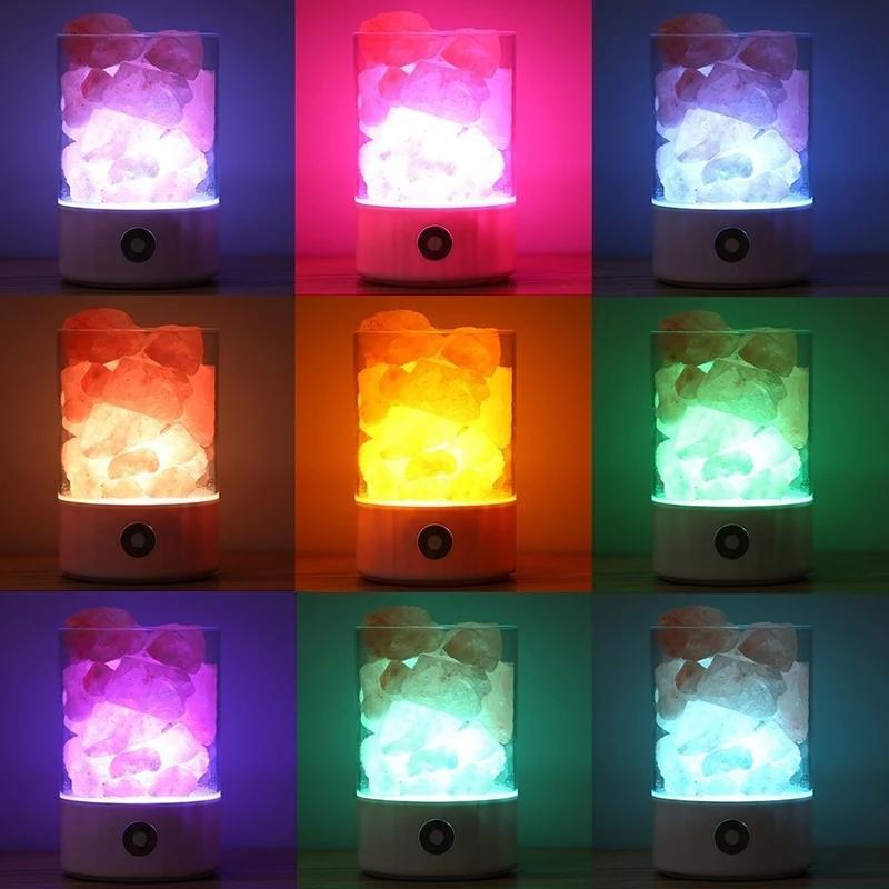 2019 HIMALAYAN CRYSTAL SALT LAMP COLOR DIMMER LED AIR PURIFIER NIGHT LIGHT